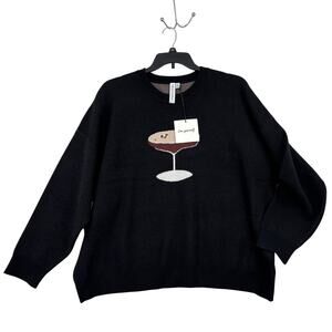 Grace + Karma Sweater Size 2X Black Cocktail Cardigan Pullover Viscose Blend